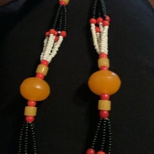 Vintage Indian seed handmade beaded necklace. Rare find. Would not have closure.